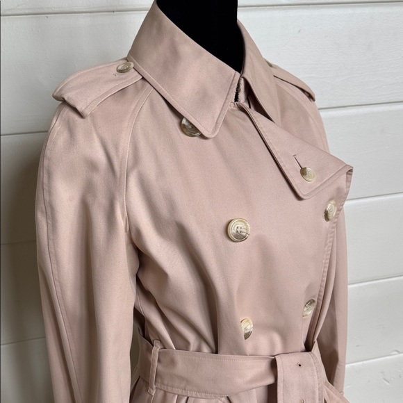 Burberry’s Waterloo Harataige Classic Vintage Beige Trench Coat Women’s 42 long - Picture 5 of 16